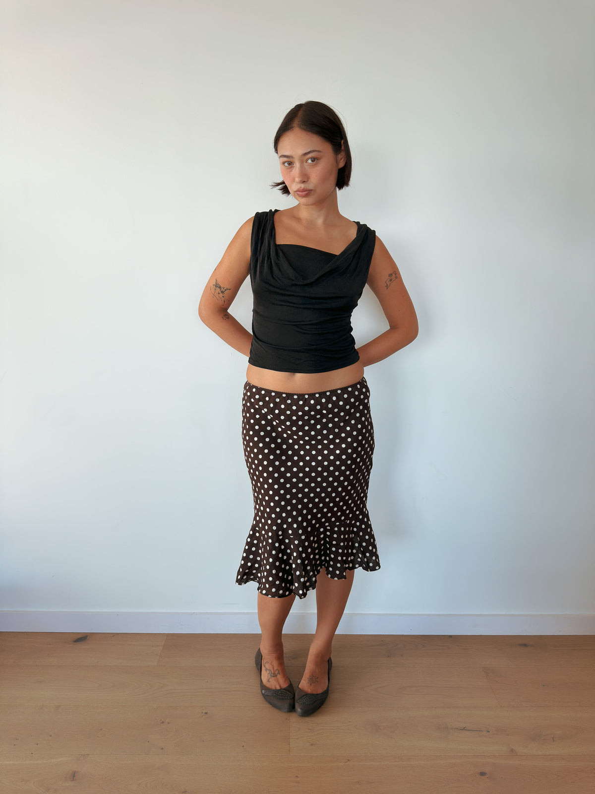 polka dot skirt — size XS-S