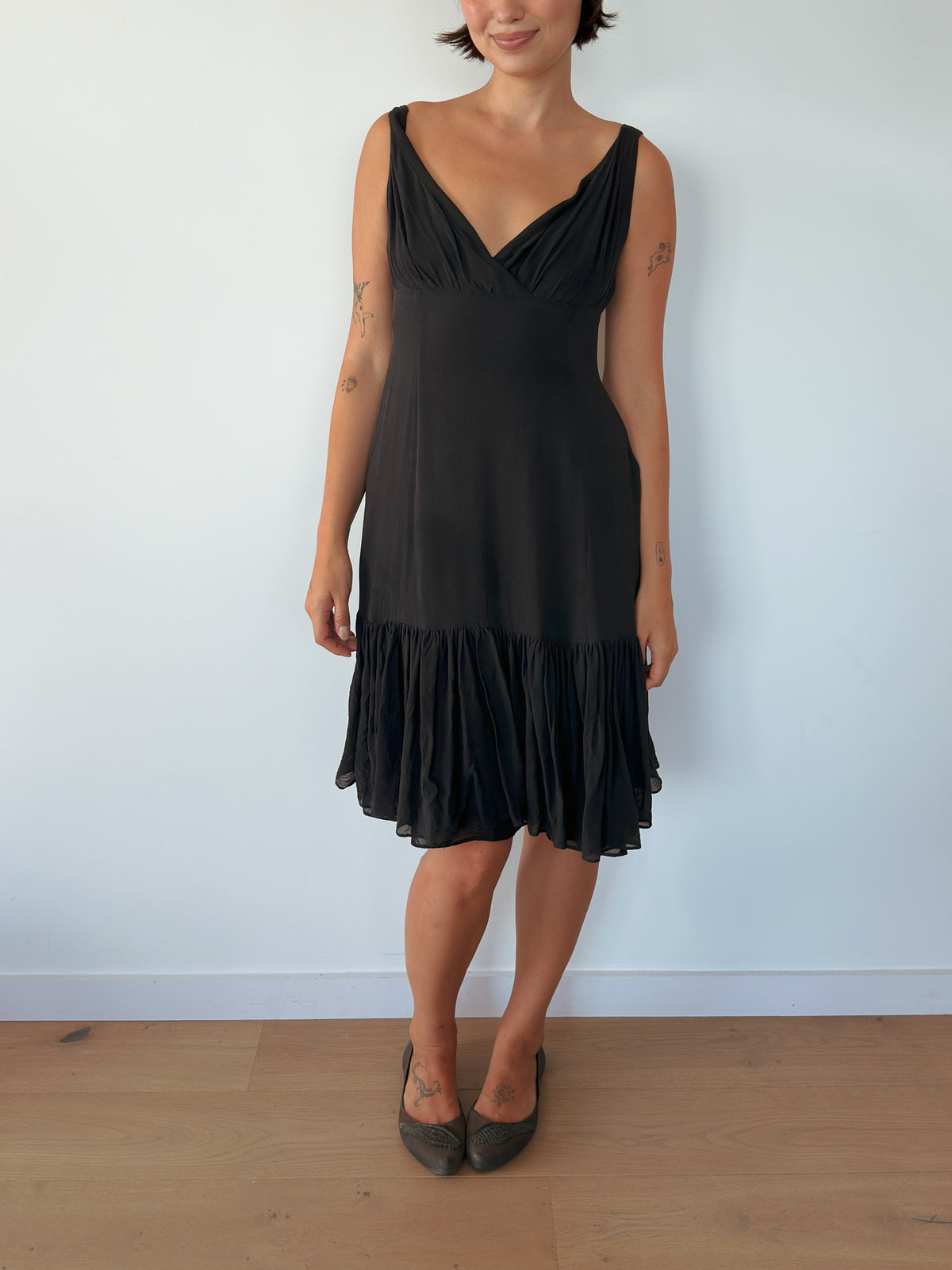 floaty midi dress — size S-M