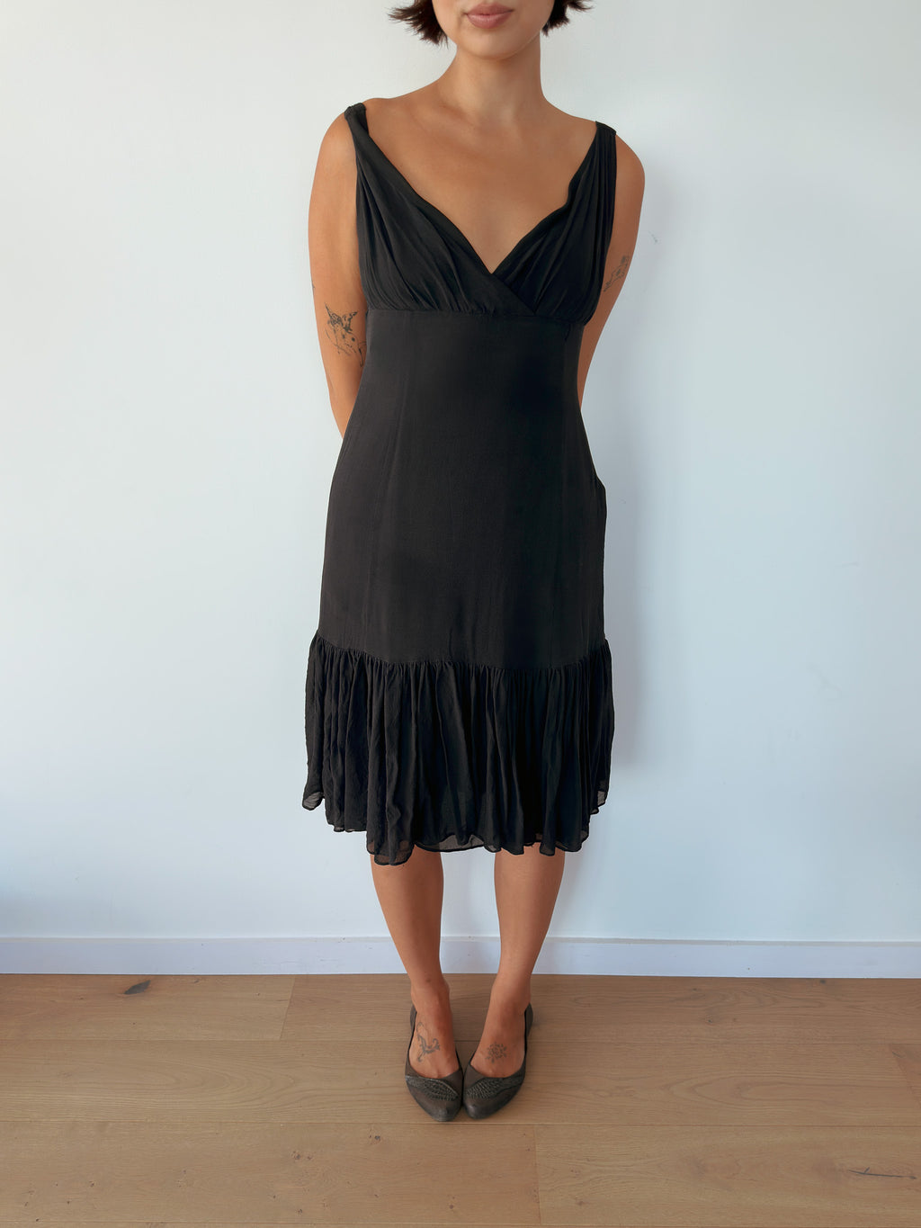 floaty midi dress — size S-M