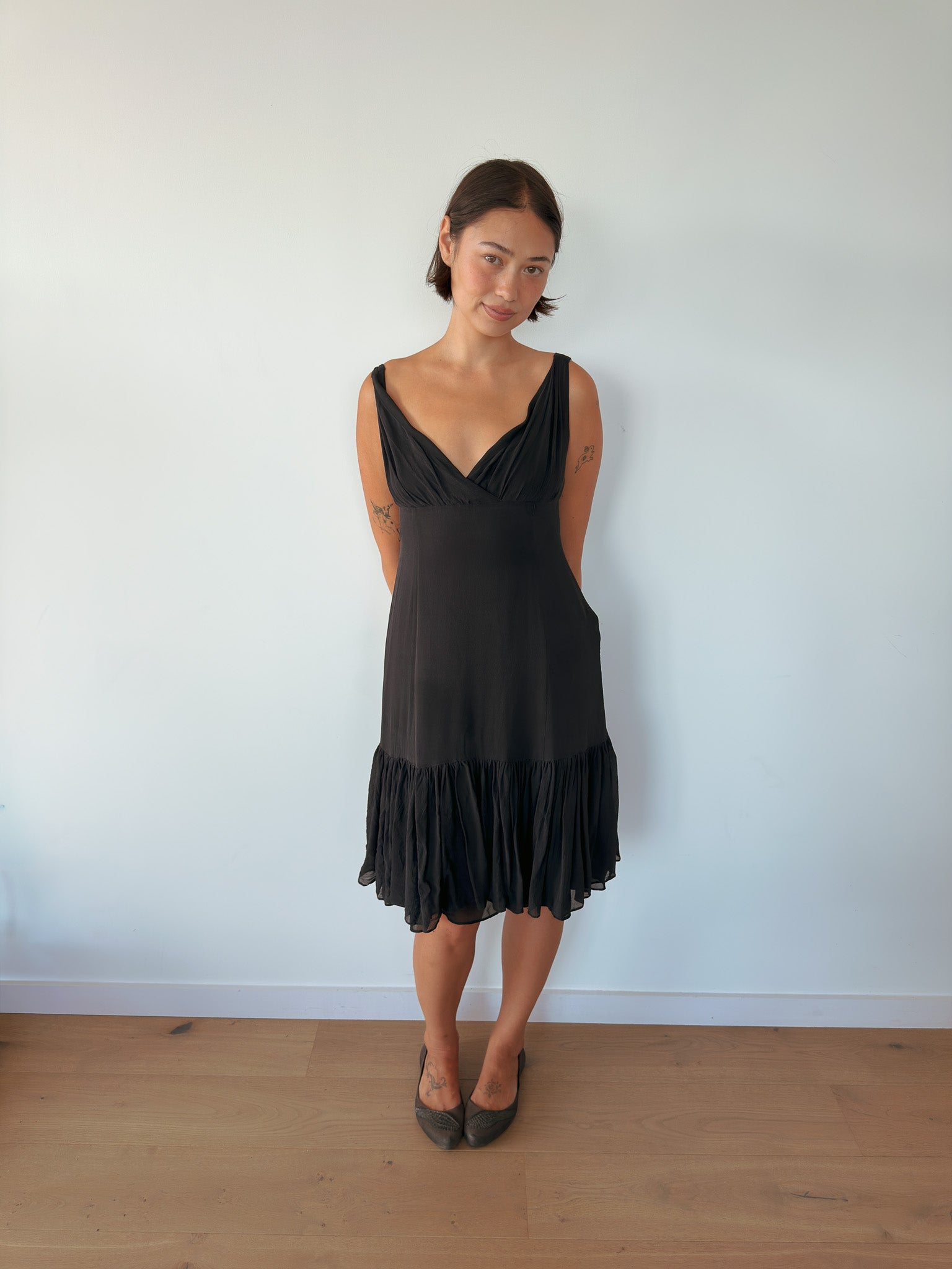 floaty midi dress — size S-M
