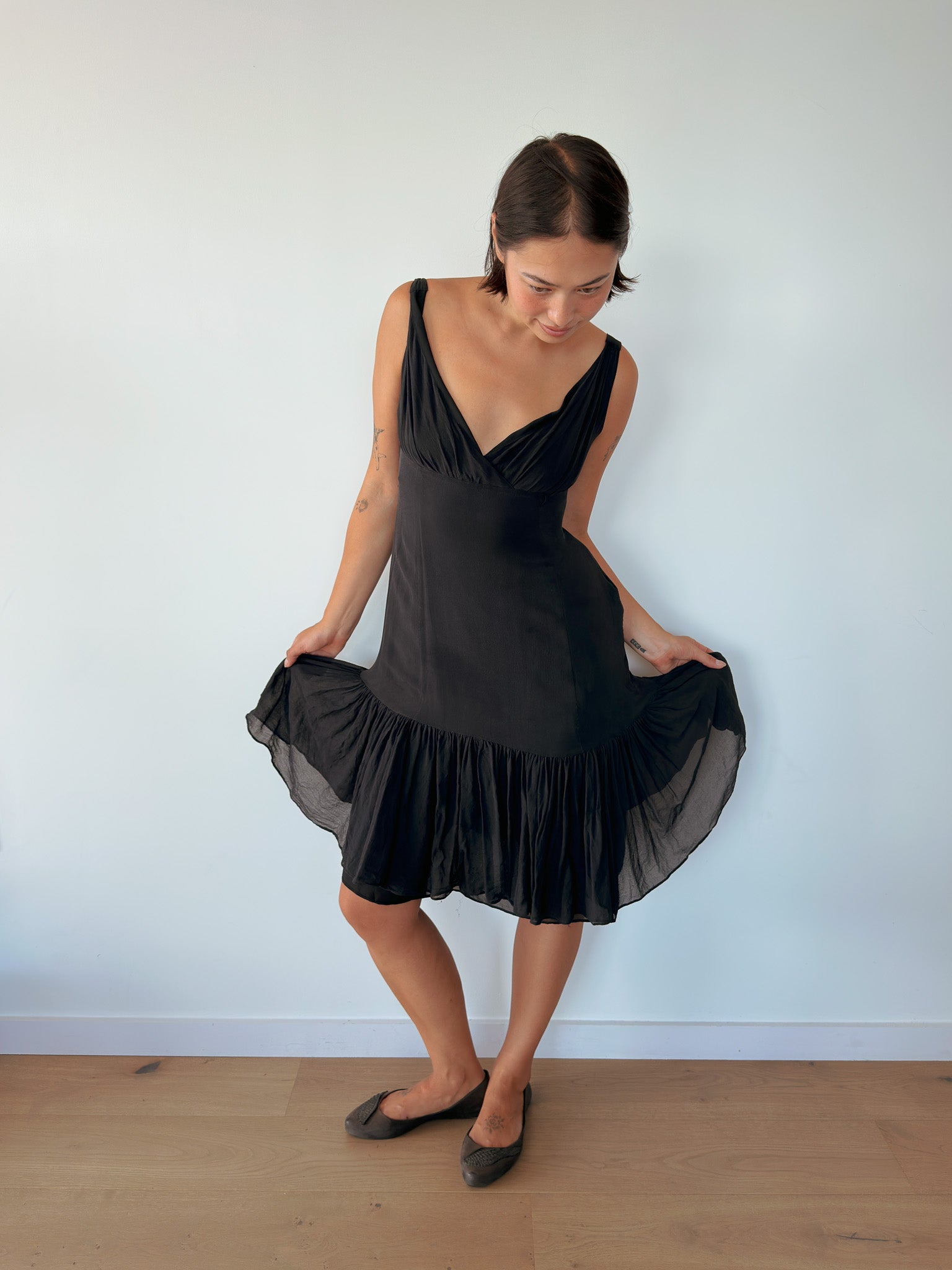 floaty midi dress — size S-M