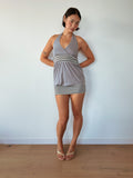 bubble hem halter dress — size S