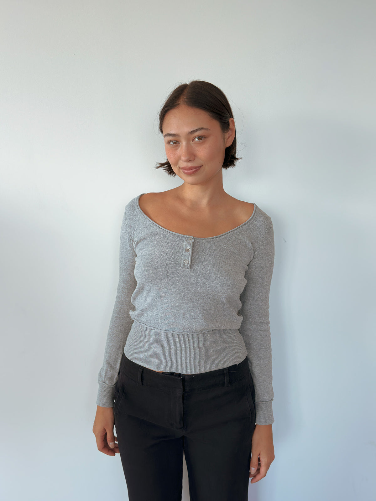 cinched knit jumper — size S