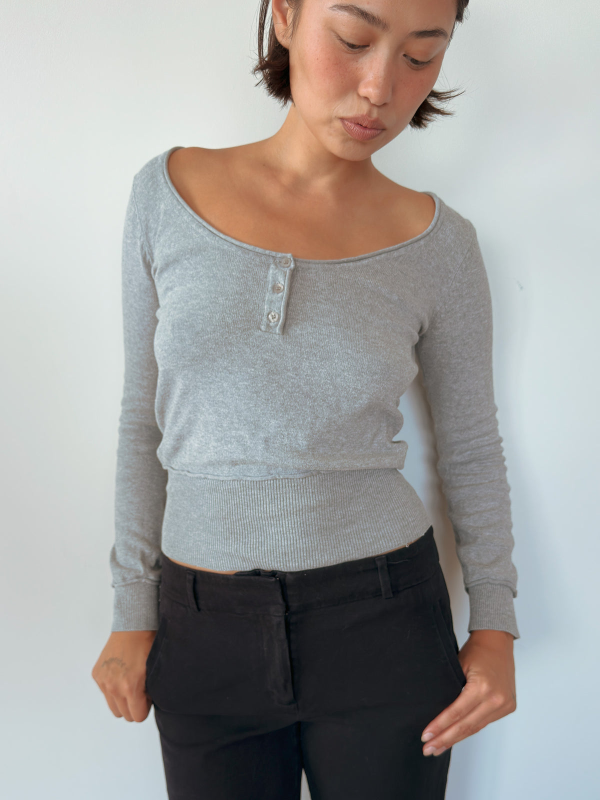 cinched knit jumper — size S