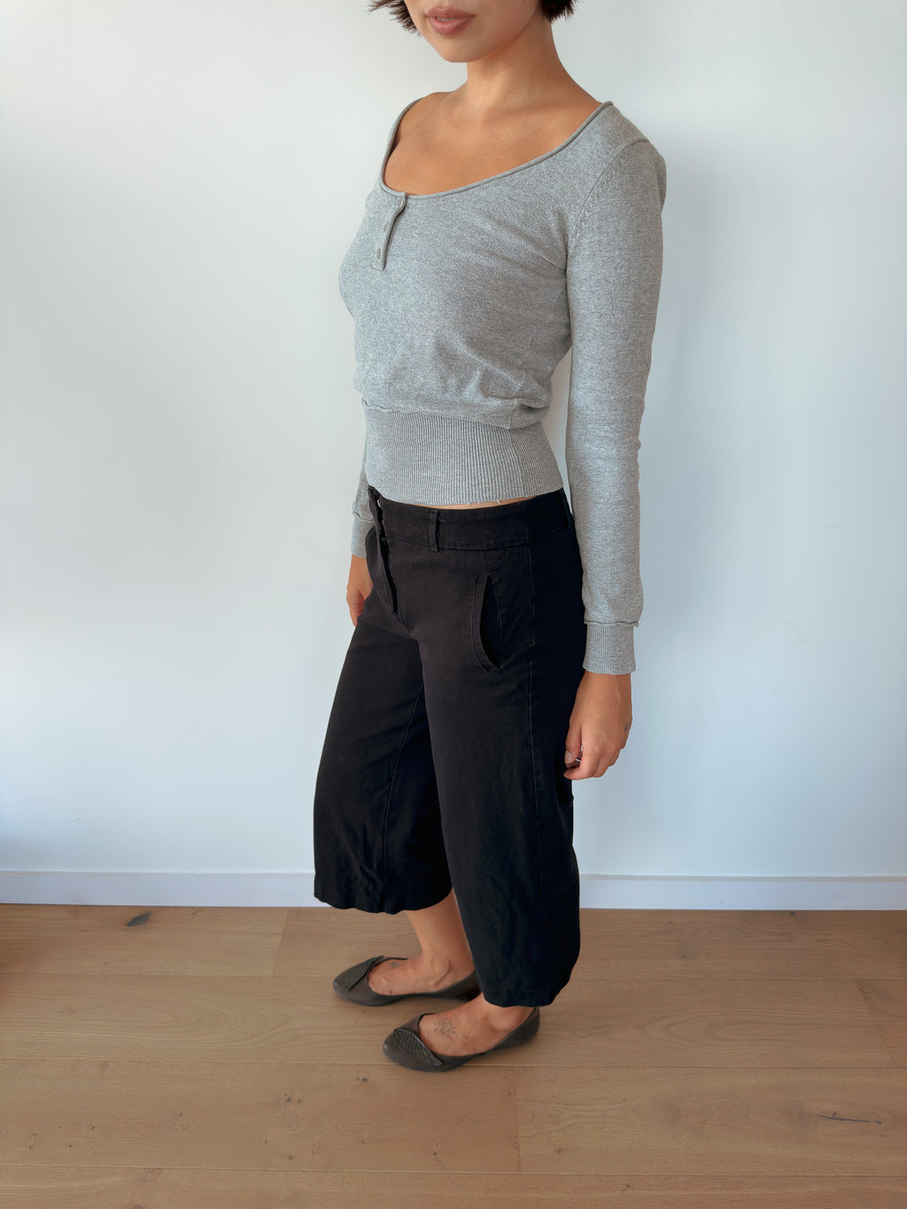cinched knit jumper — size S