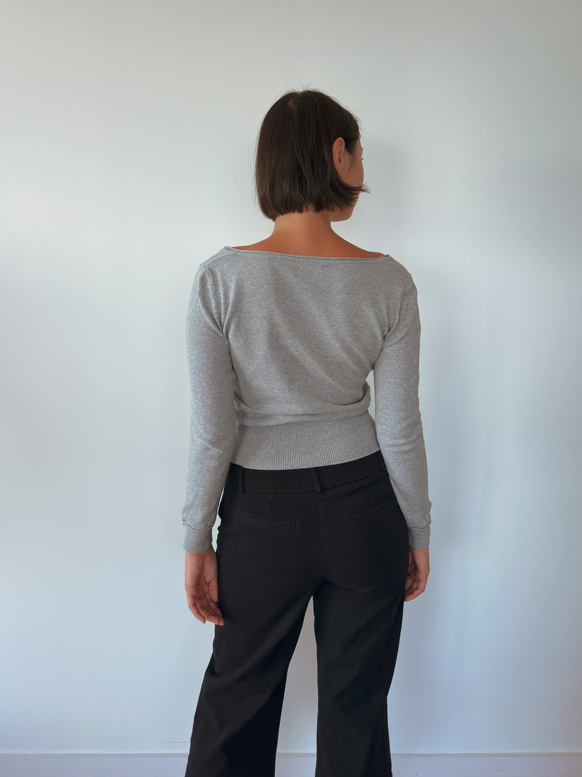 cinched knit jumper — size S