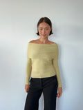 off shoulder knit jumper — size S