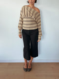 slouch stripe knit jumper — size S