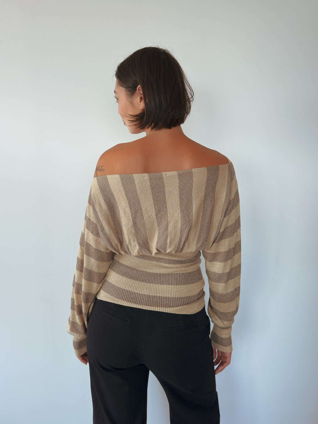 slouch stripe knit jumper — size S