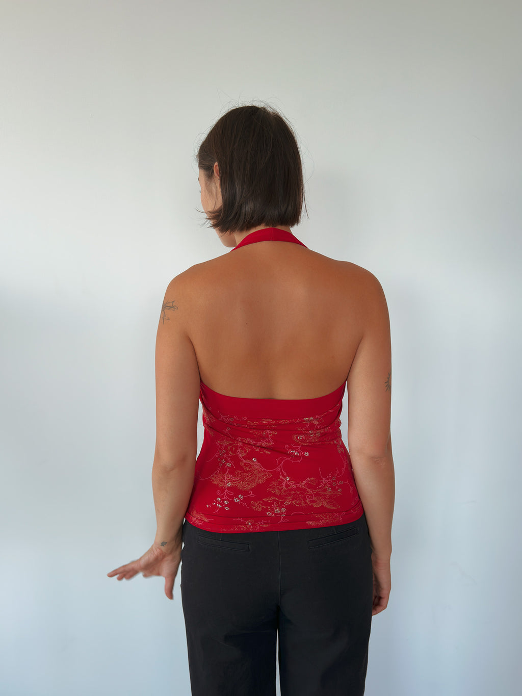 slinky halter neck top — size S