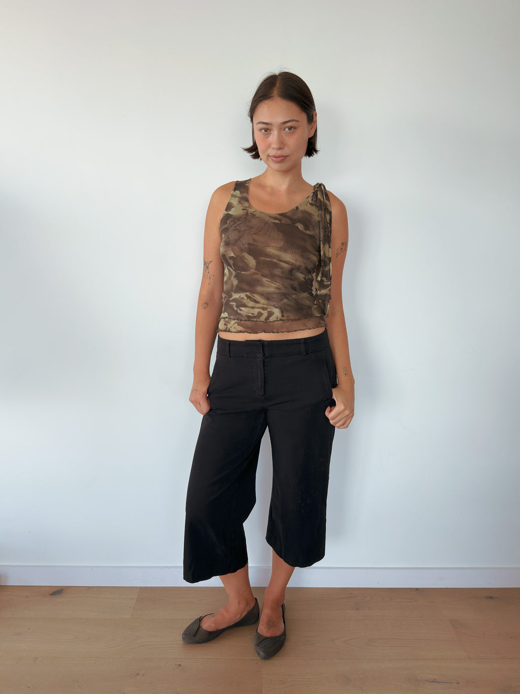 mesh tie top — size XS