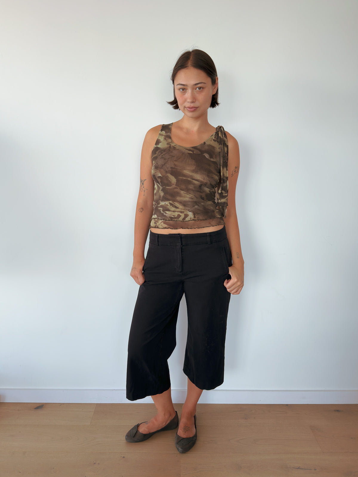 mesh tie top — size XS