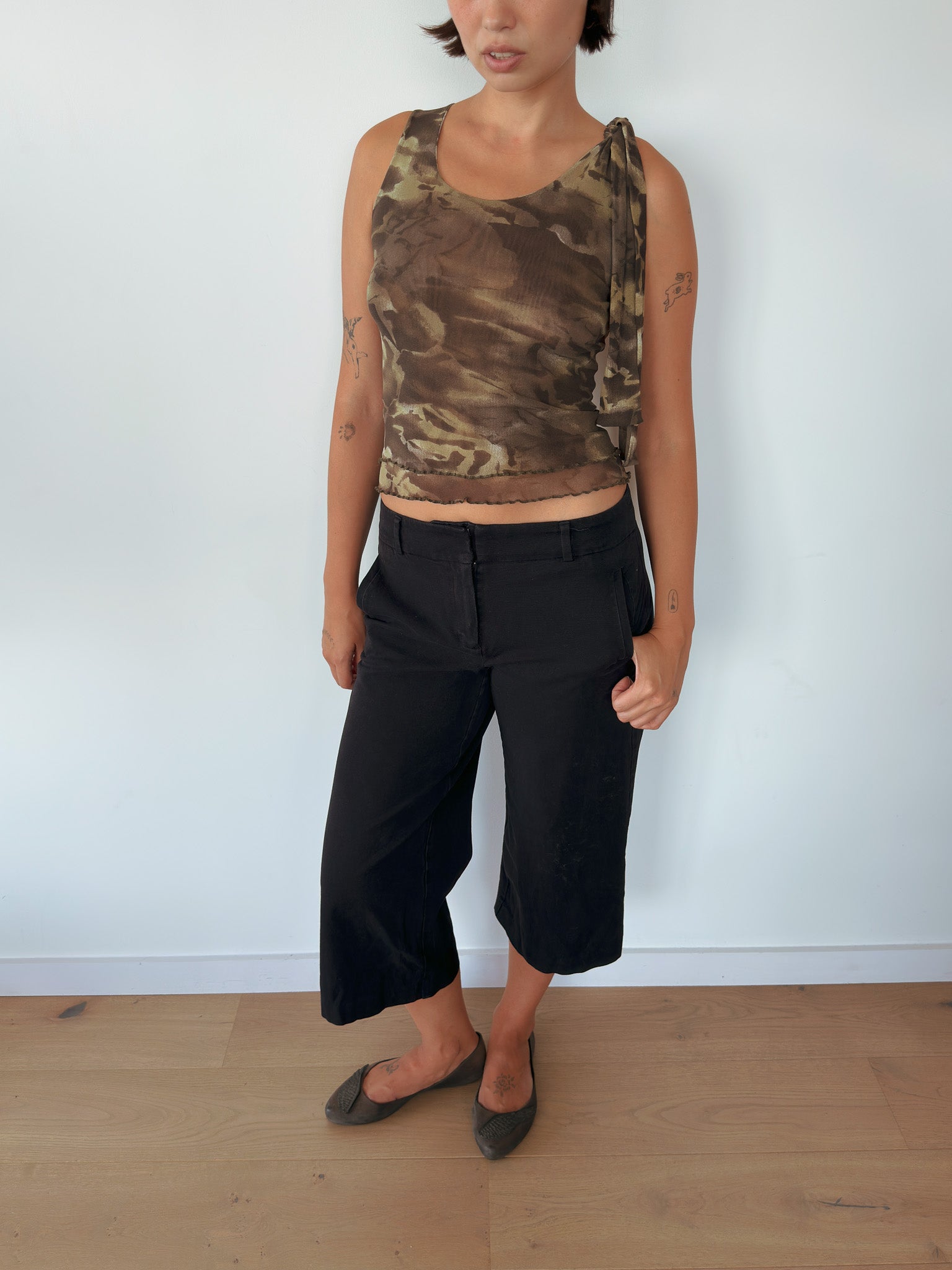 mesh tie top — size XS