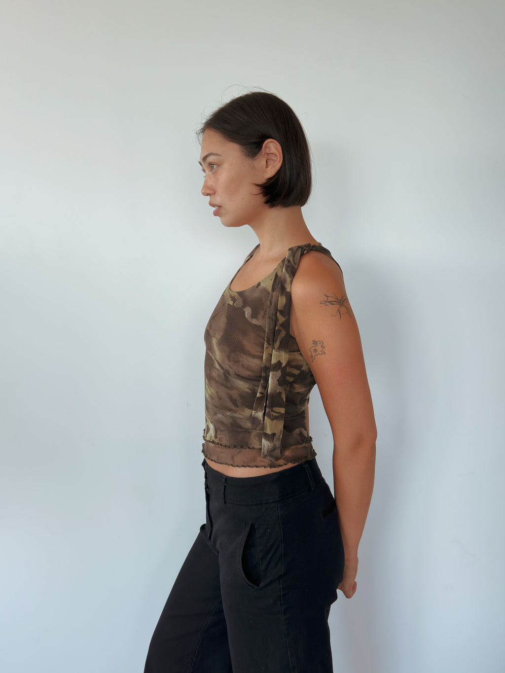 mesh tie top — size XS