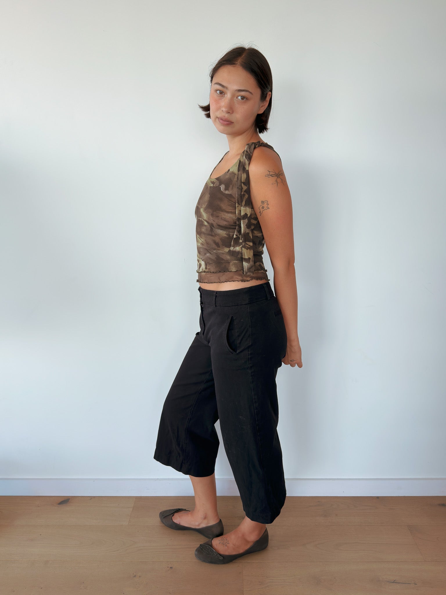 mesh tie top — size XS