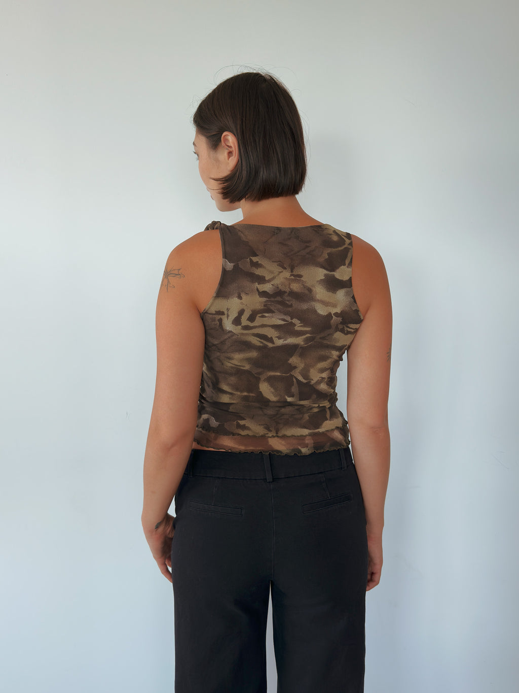 mesh tie top — size XS