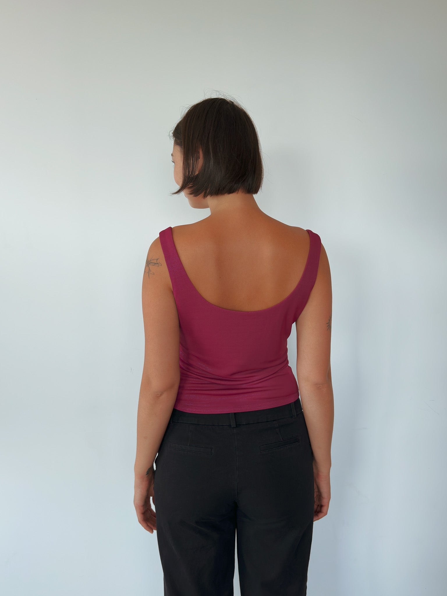 cowl neck tank top — size S
