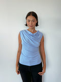 asymmetric drape tank top — size S-M
