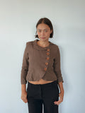 asymmetric pea coat — size S