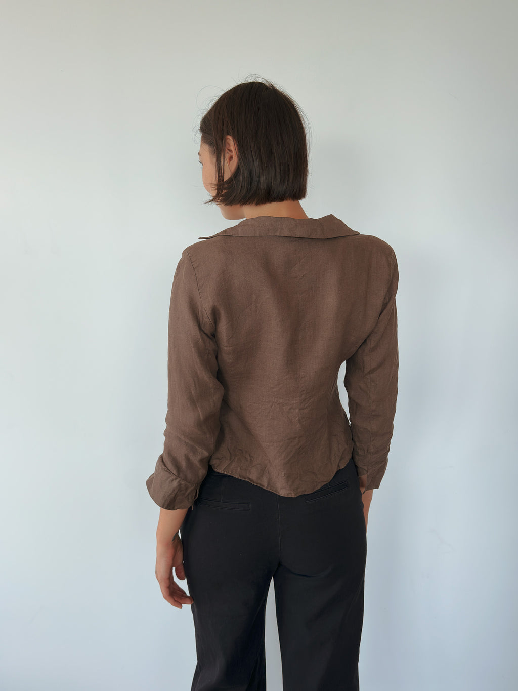 asymmetric pea coat — size S