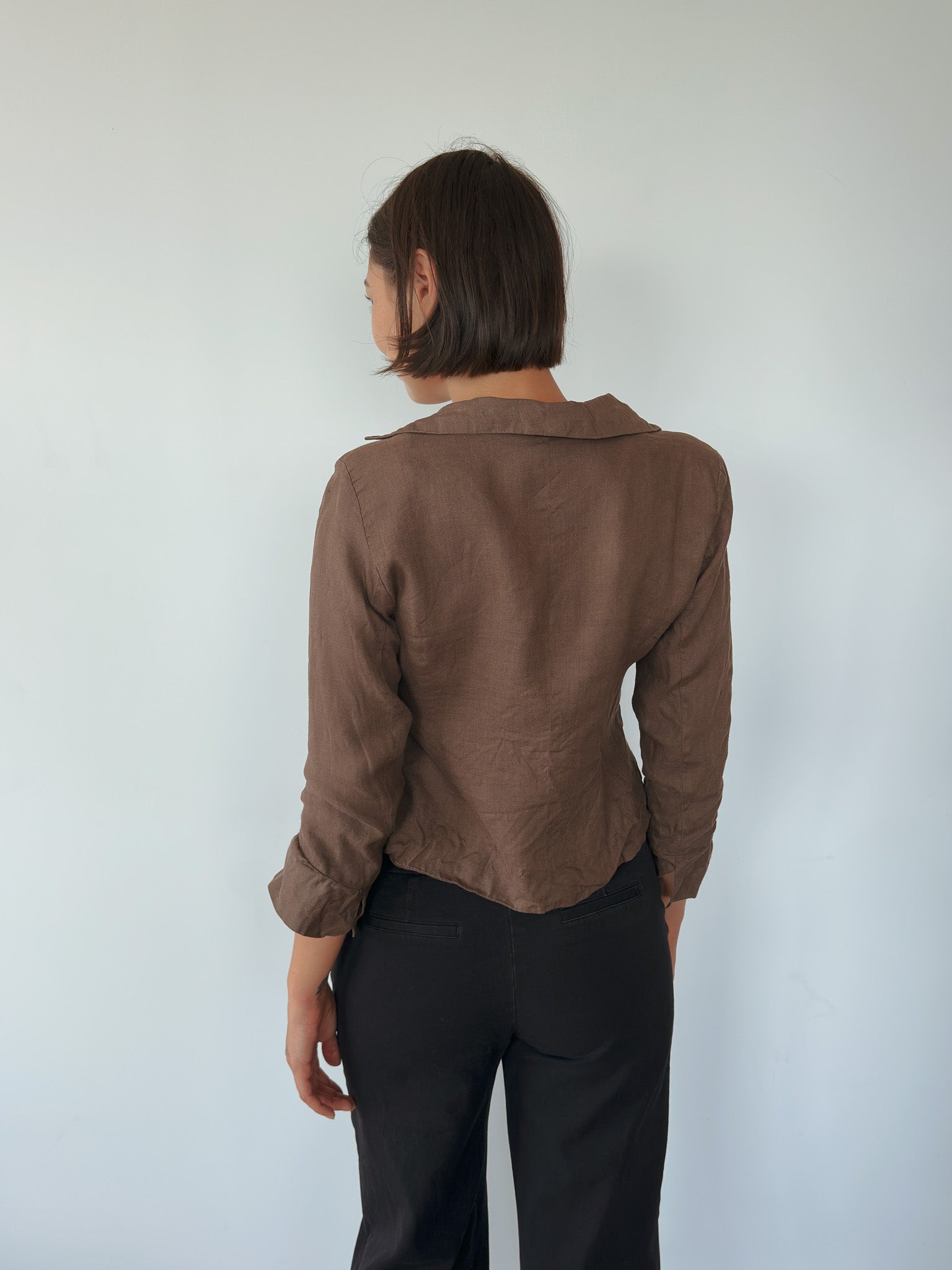 asymmetric pea coat — size S