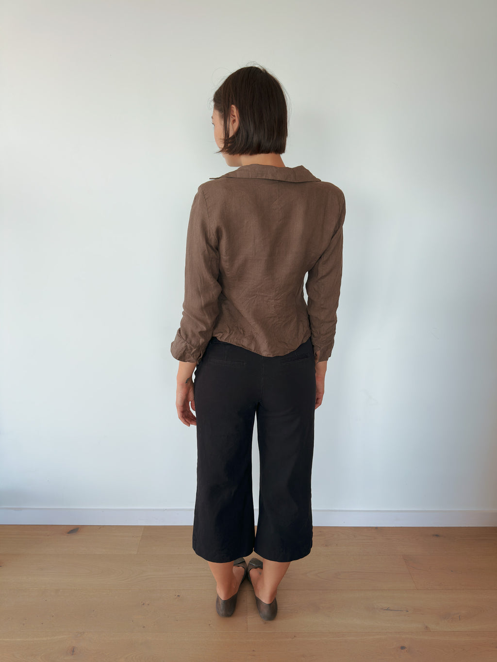 asymmetric pea coat — size S