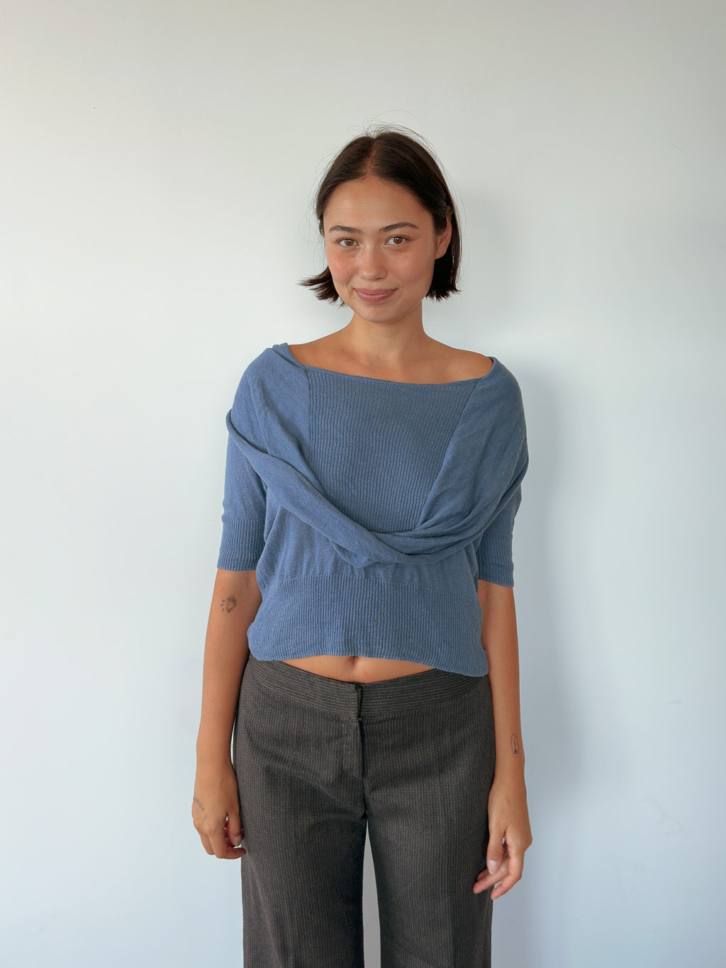 slouchy knit tee — size S
