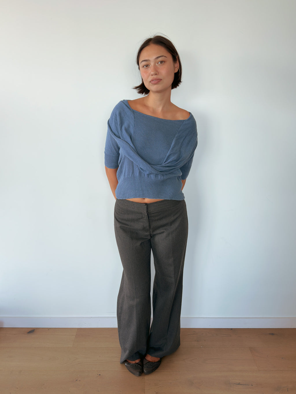 slouchy knit tee — size S