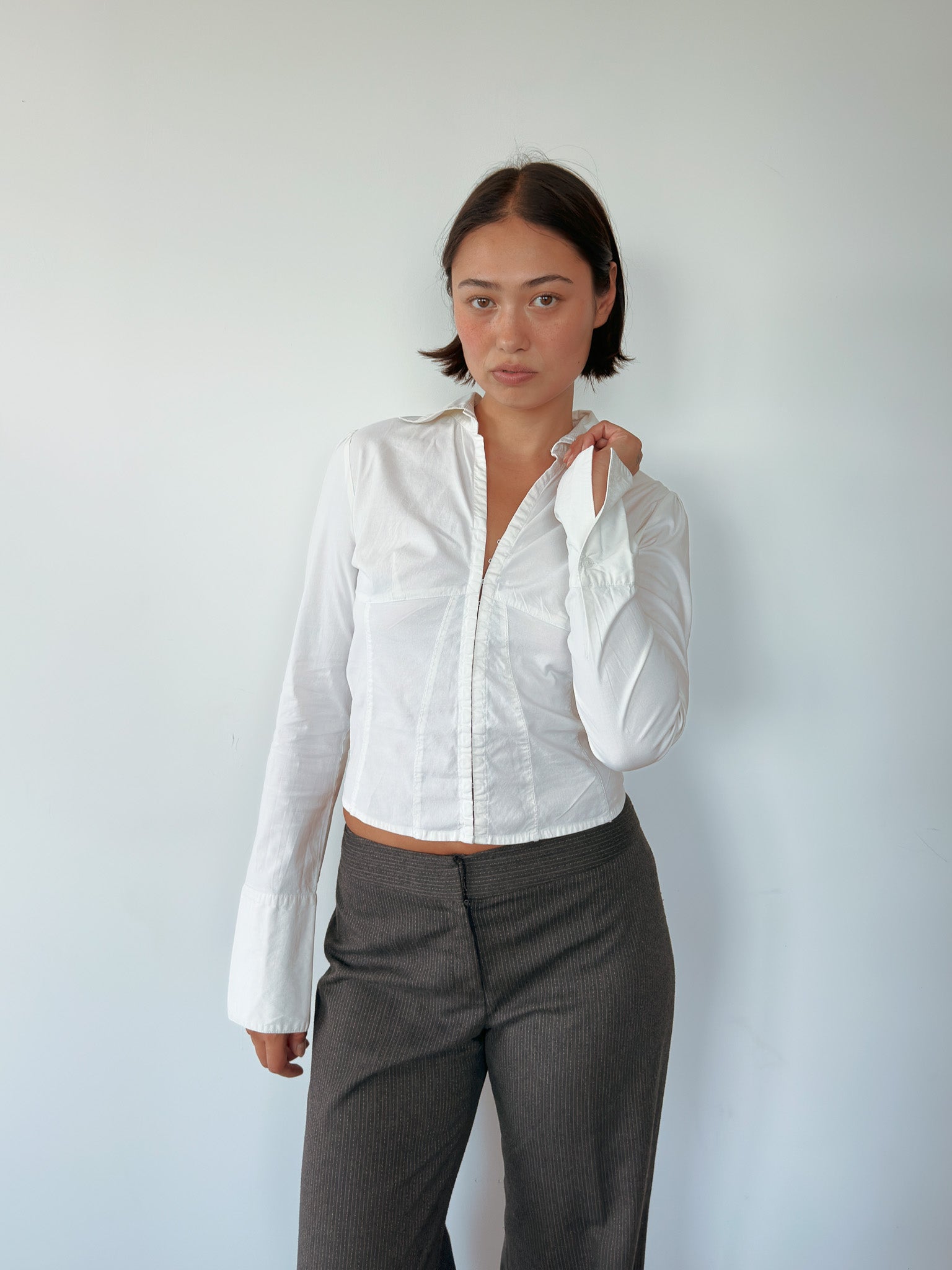 hook eye shirt — size S