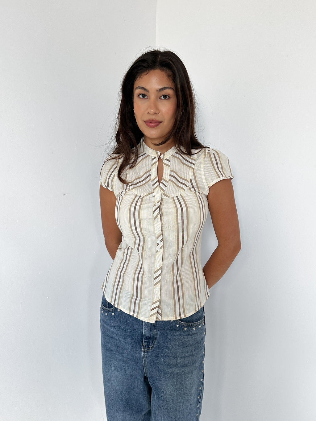 stripe blouse — size s