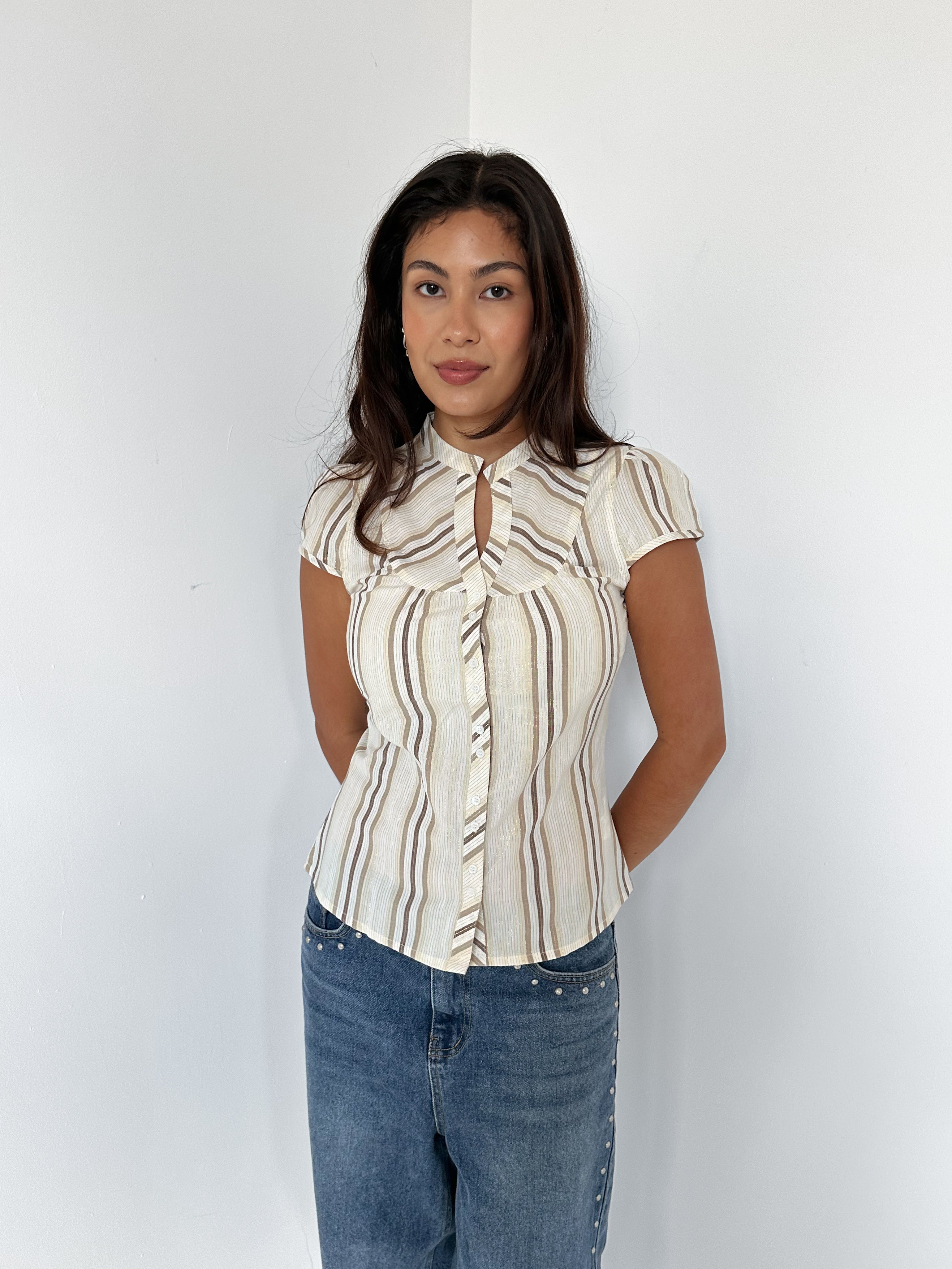 stripe blouse — size s