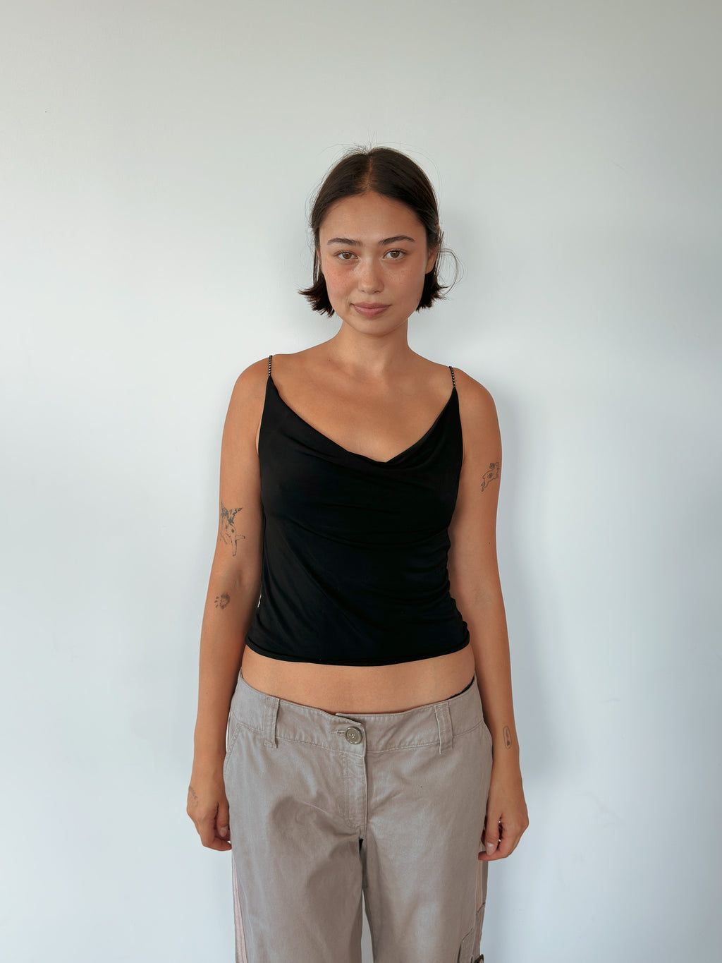 drape cowl neck cami — size S