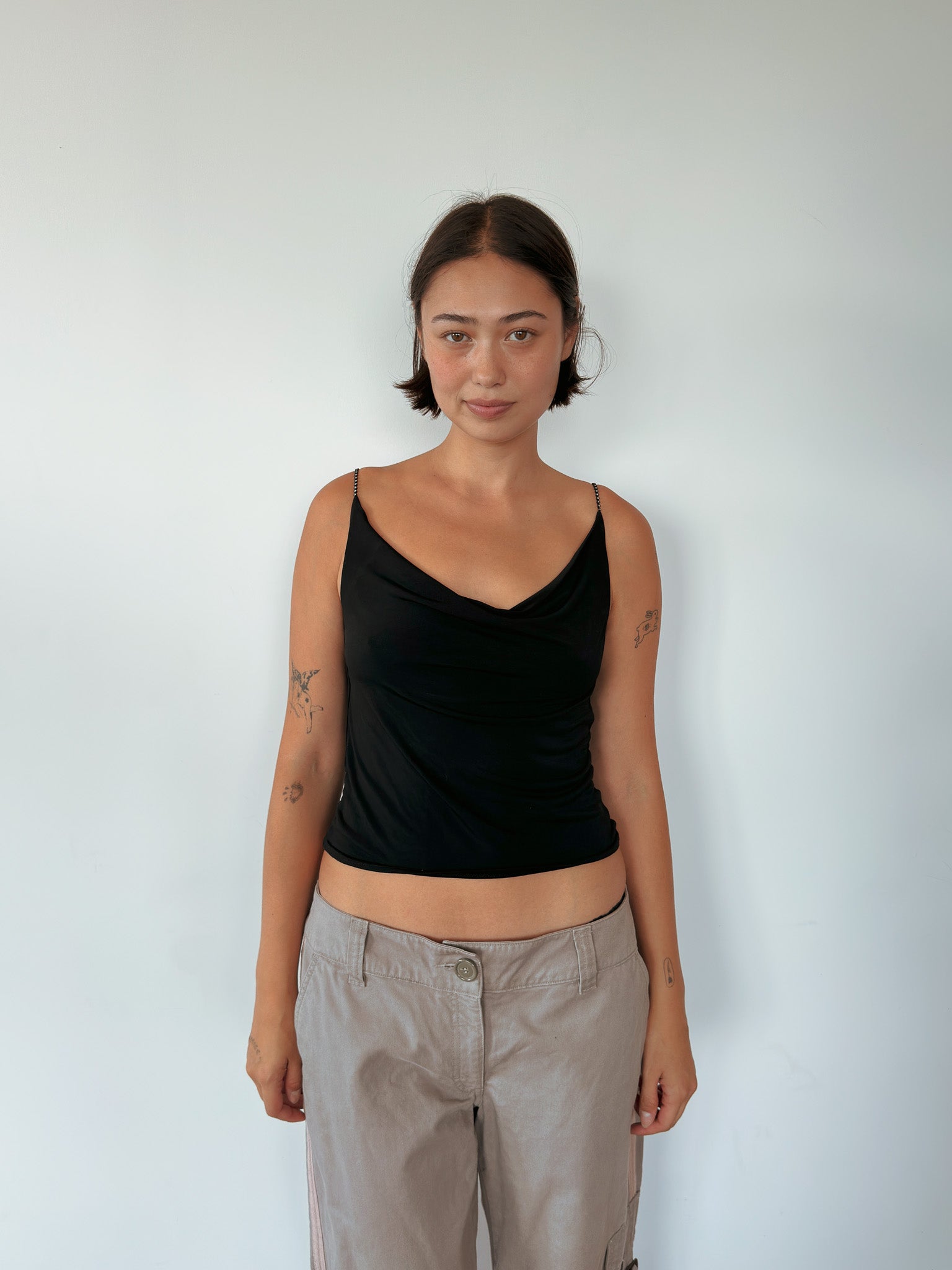 drape cowl neck cami — size S