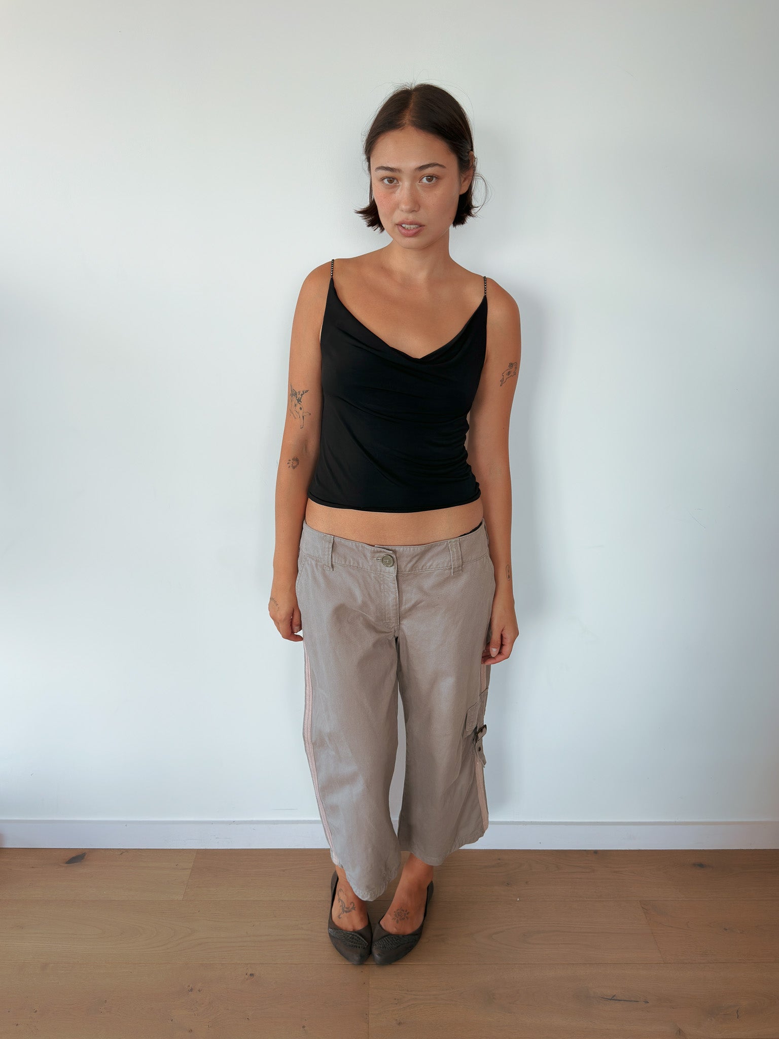 drape cowl neck cami — size S