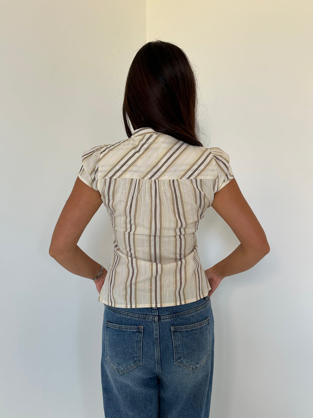 stripe blouse — size s