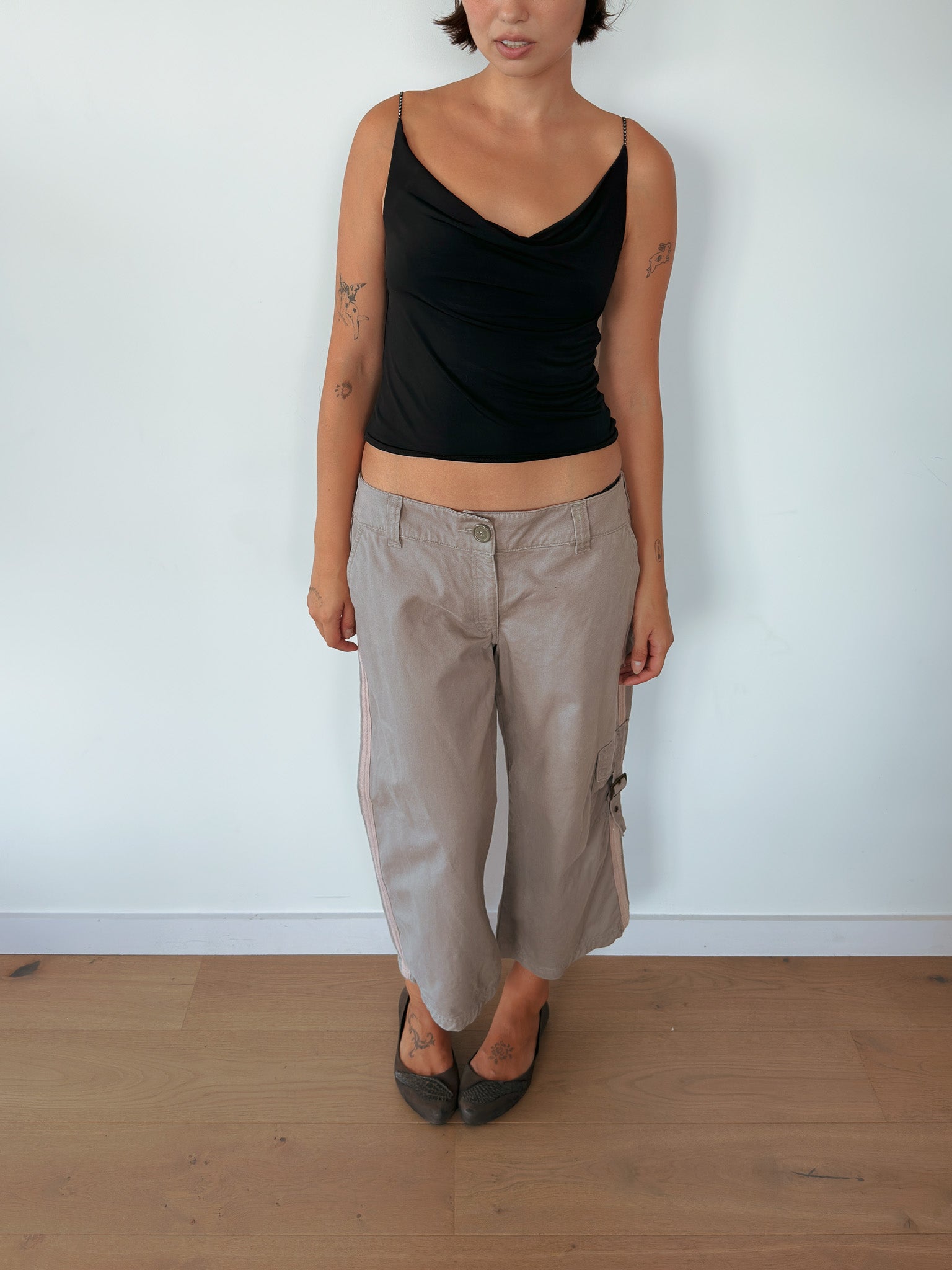 drape cowl neck cami — size S