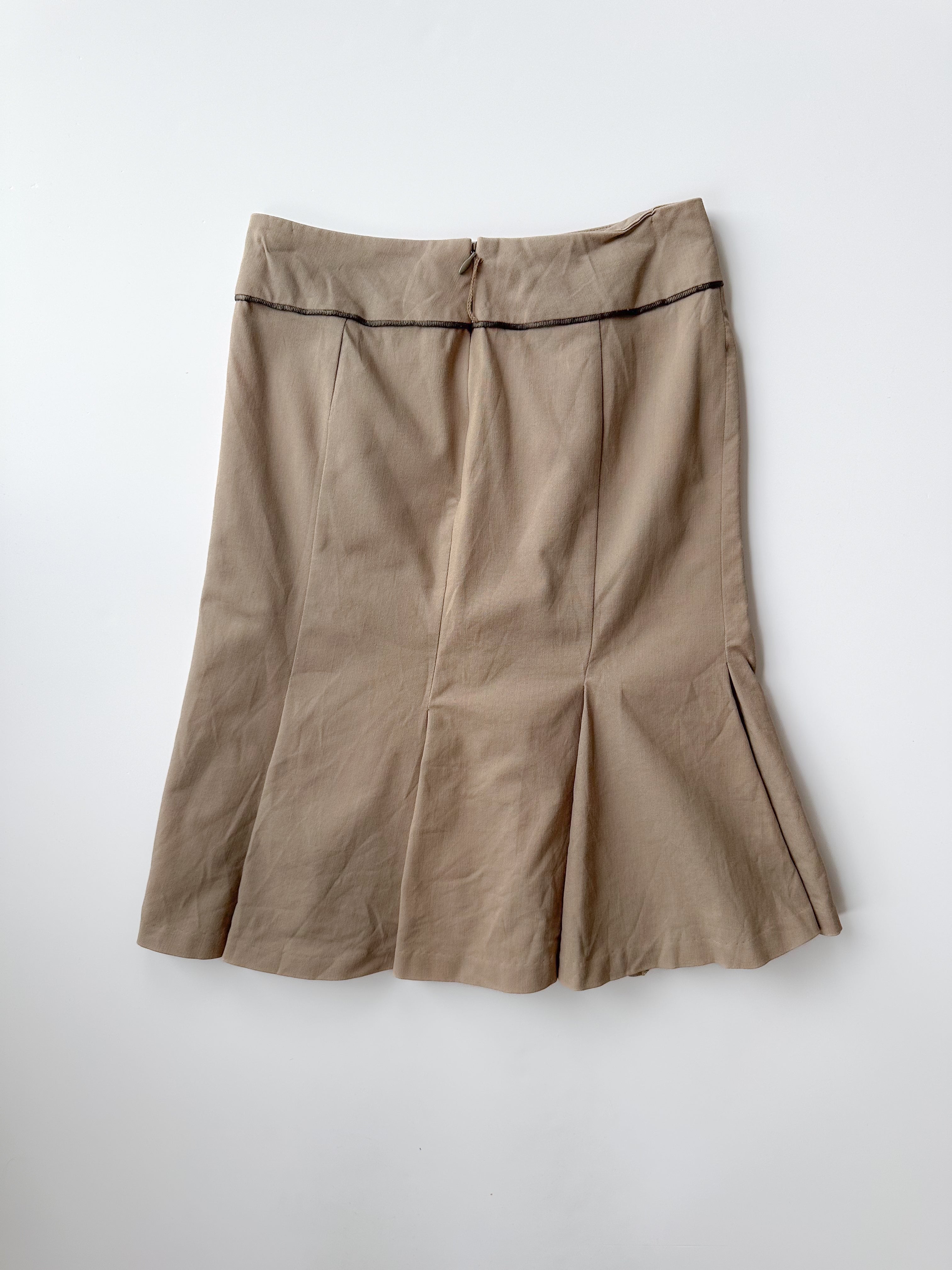 pleat midi skirt / size xsmall