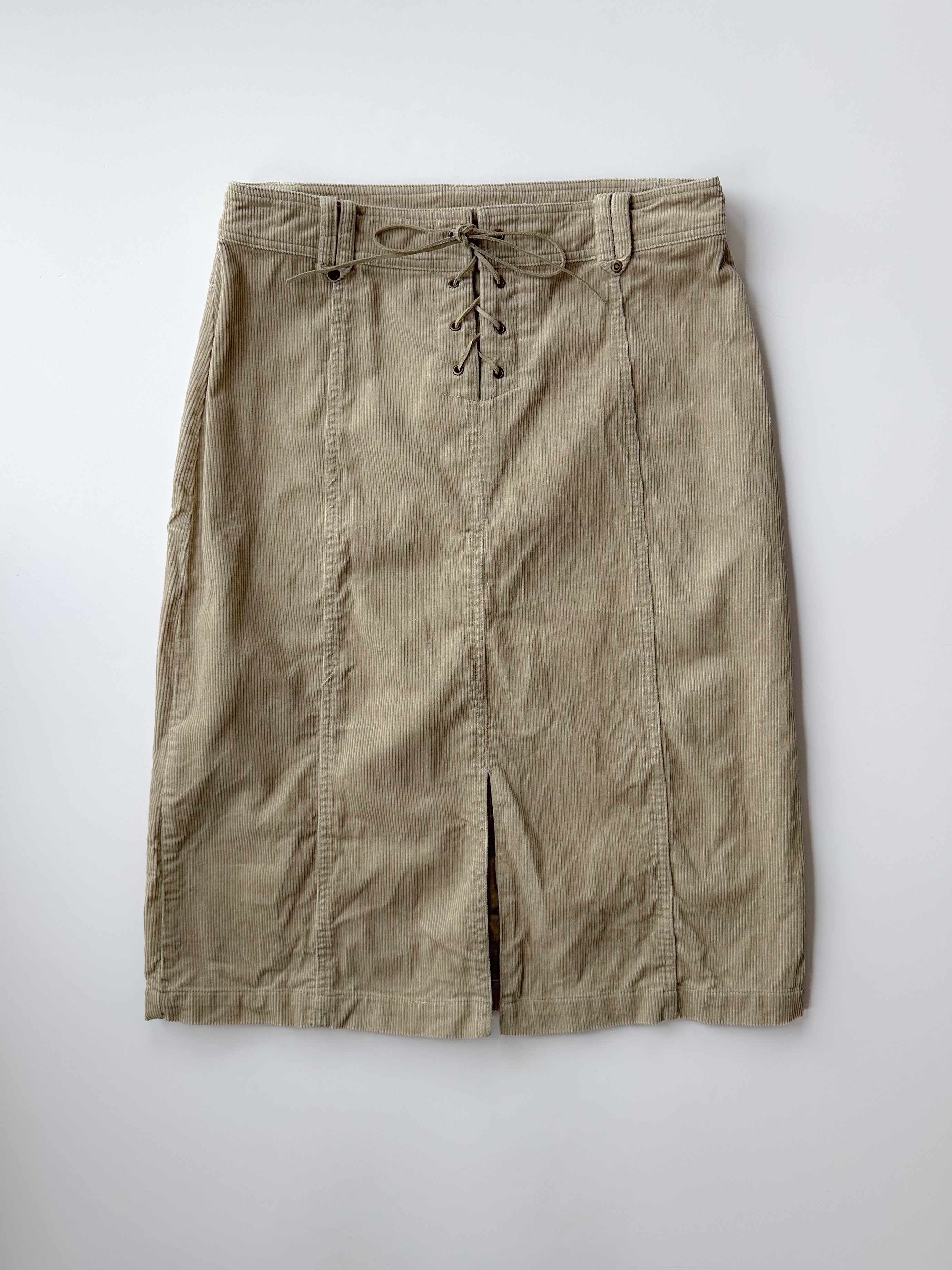 cord midi skirt / size medium