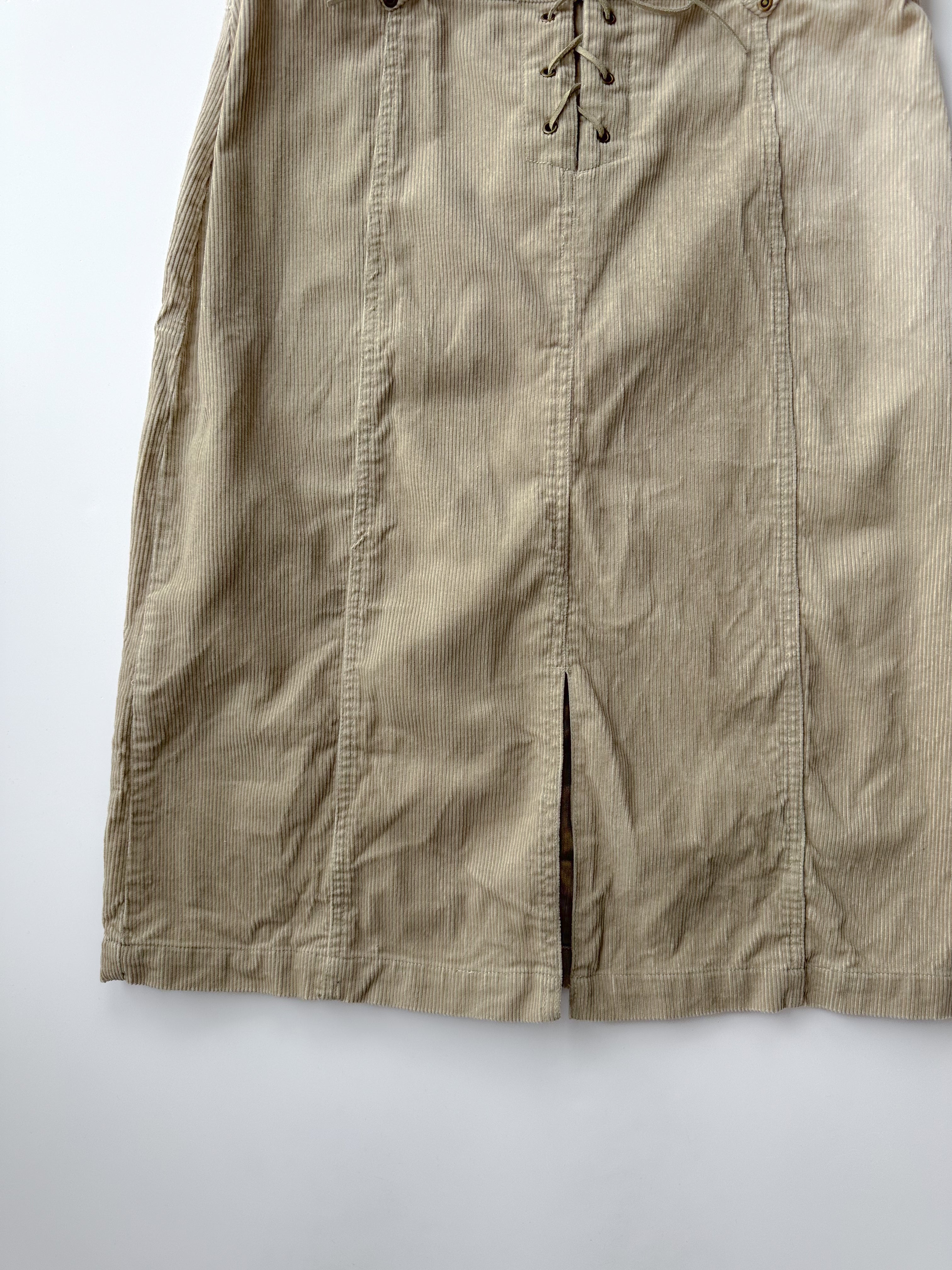 cord midi skirt / size medium