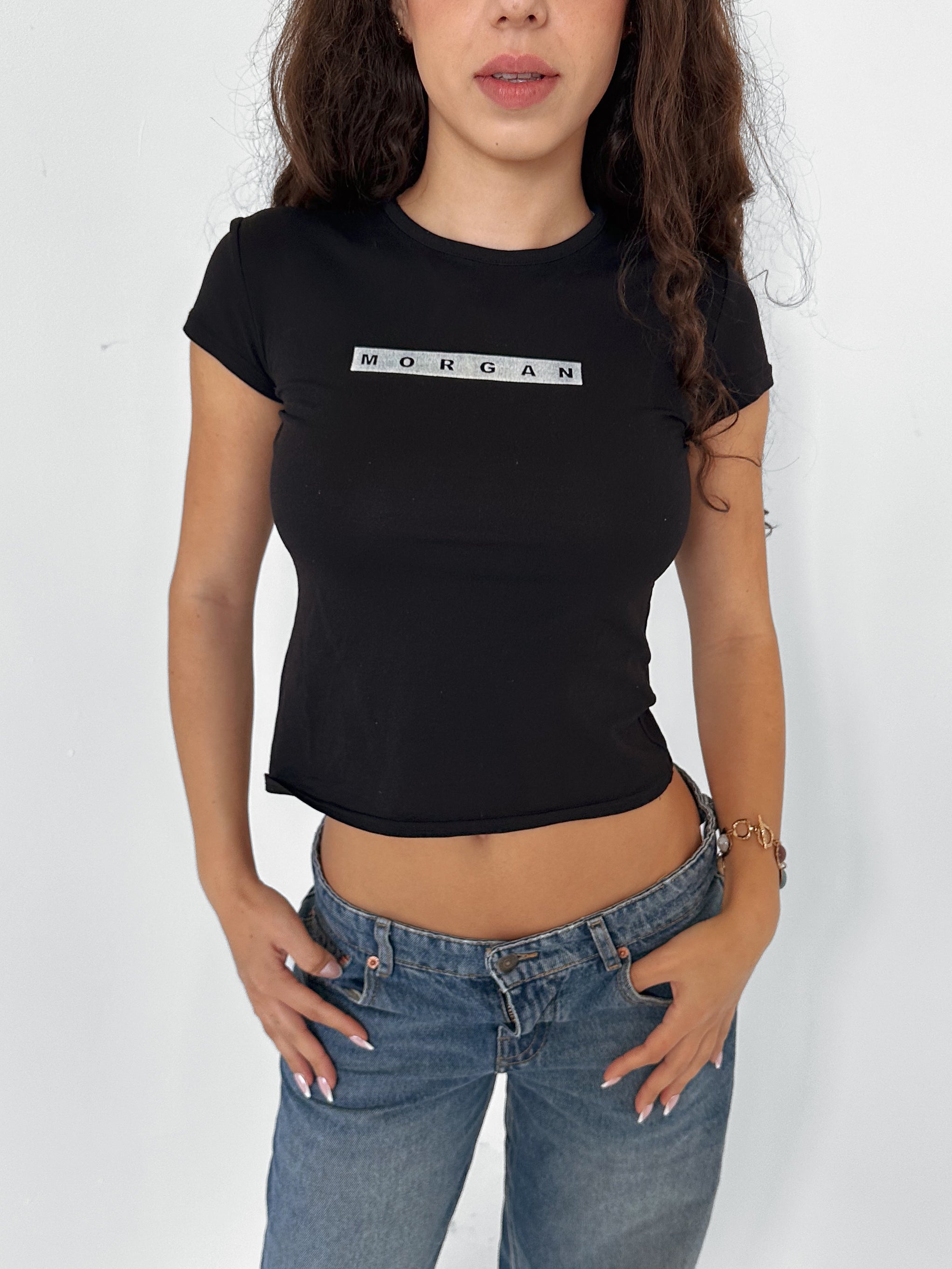 morgan baby tee — size s