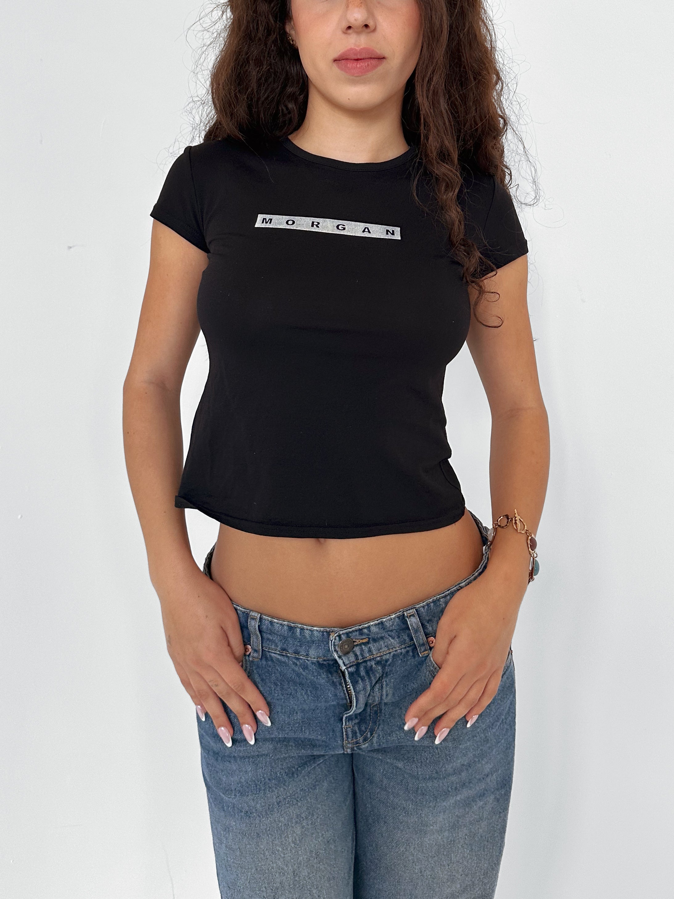 morgan baby tee — size s