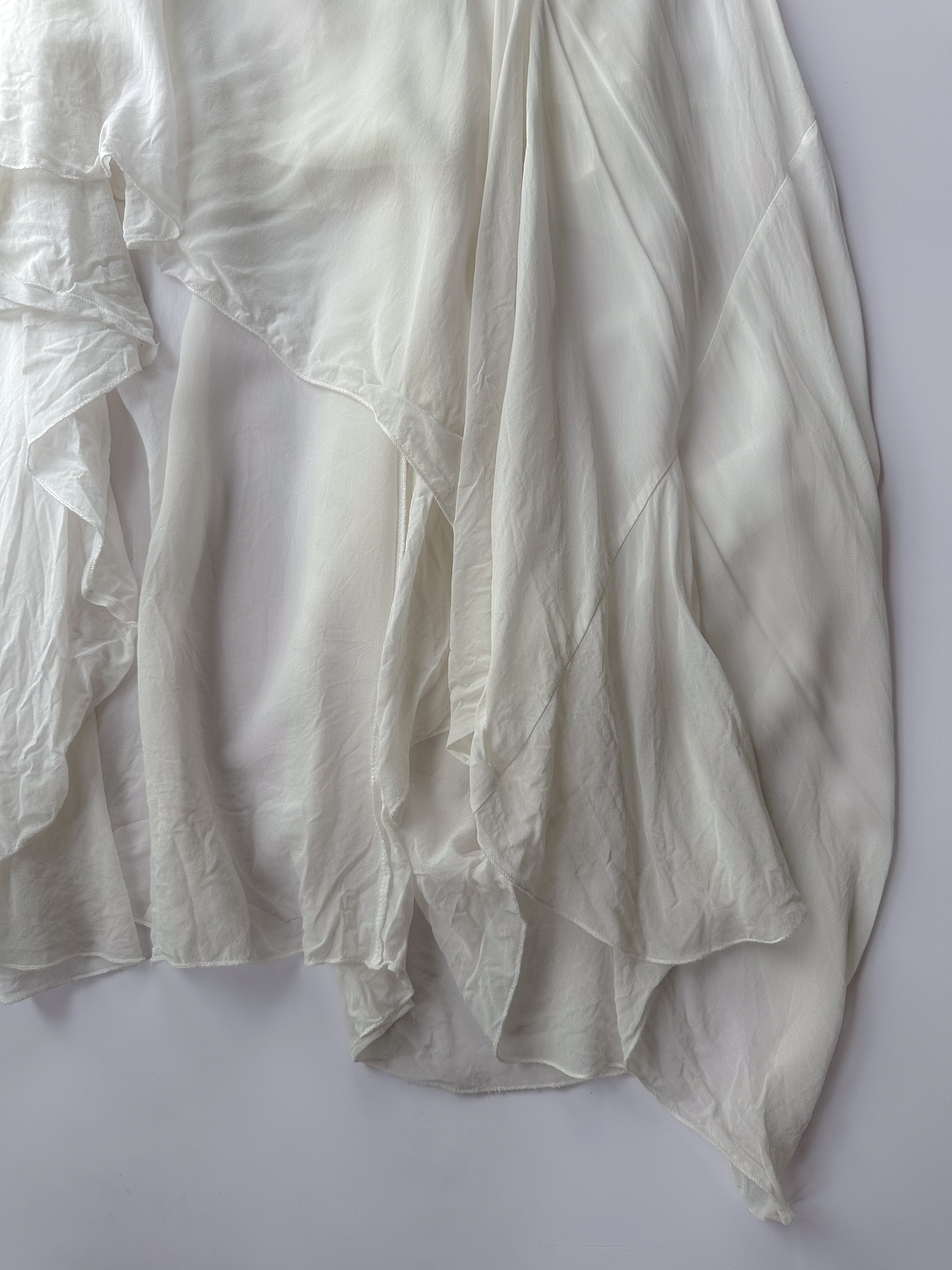 asymmetric layered skirt / size small