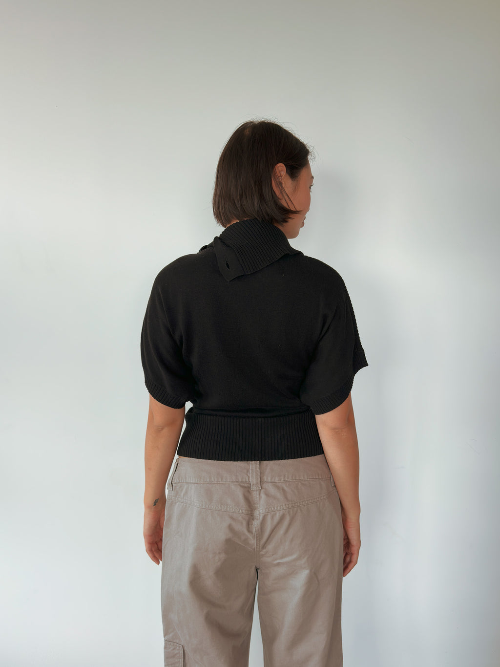 slouchy button knit — size S