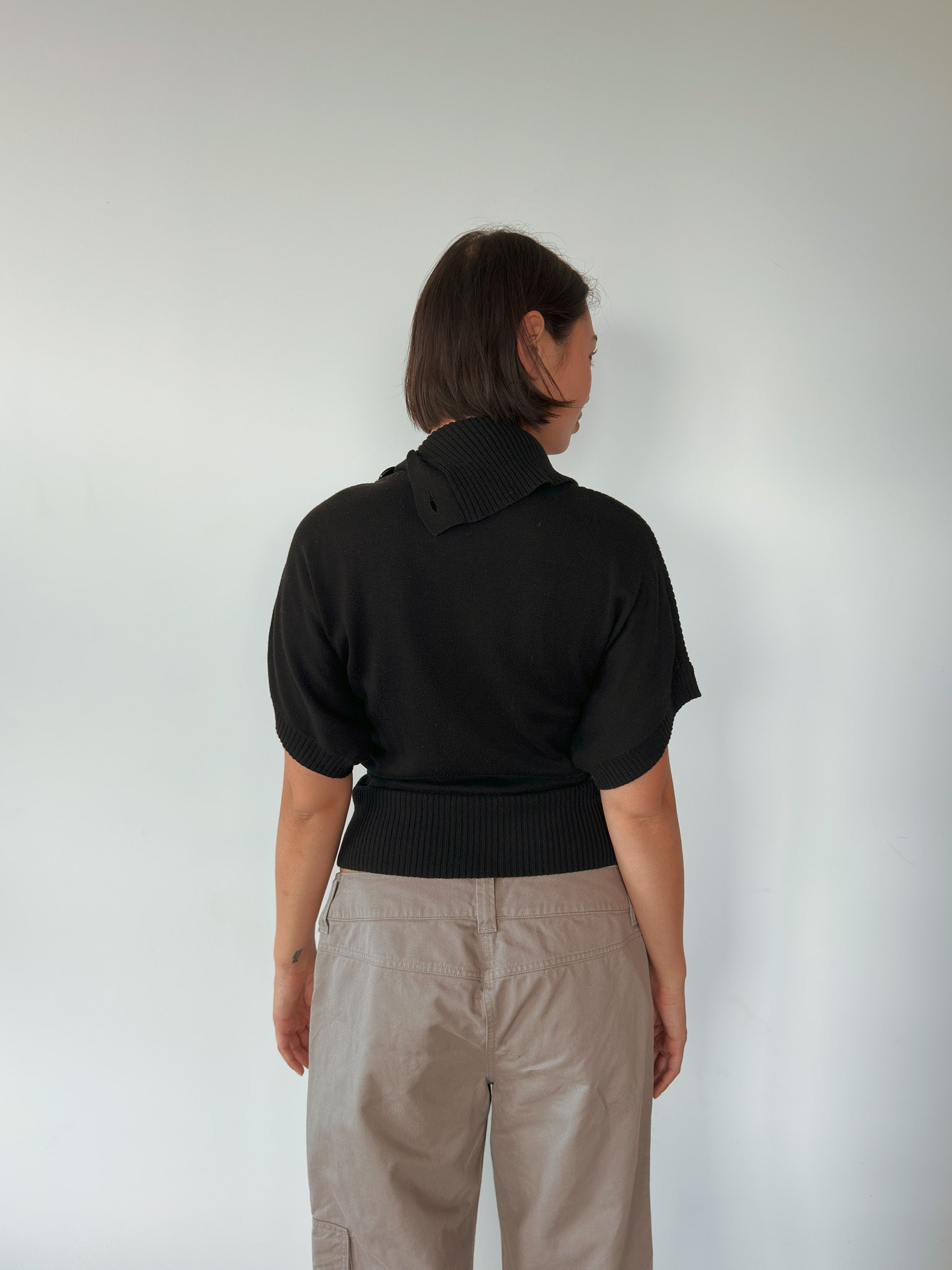 slouchy button knit — size S