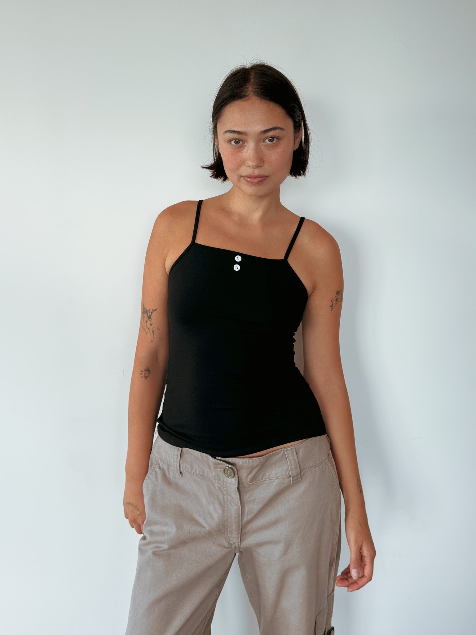 button cami top — size S
