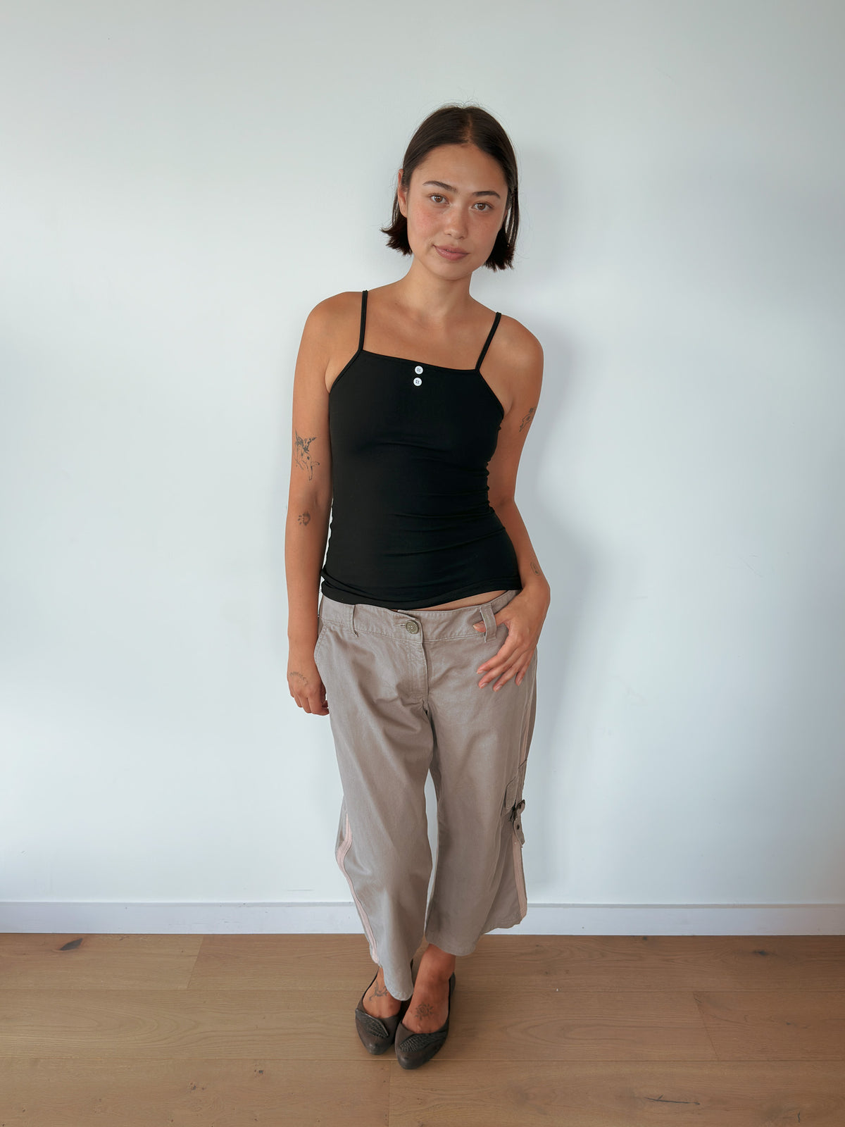 button cami top — size S
