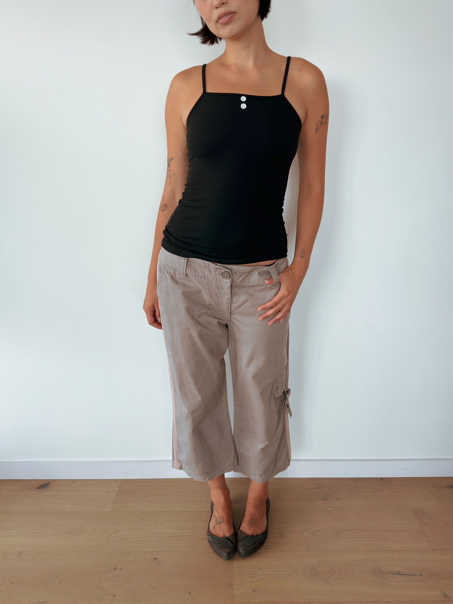 button cami top — size S