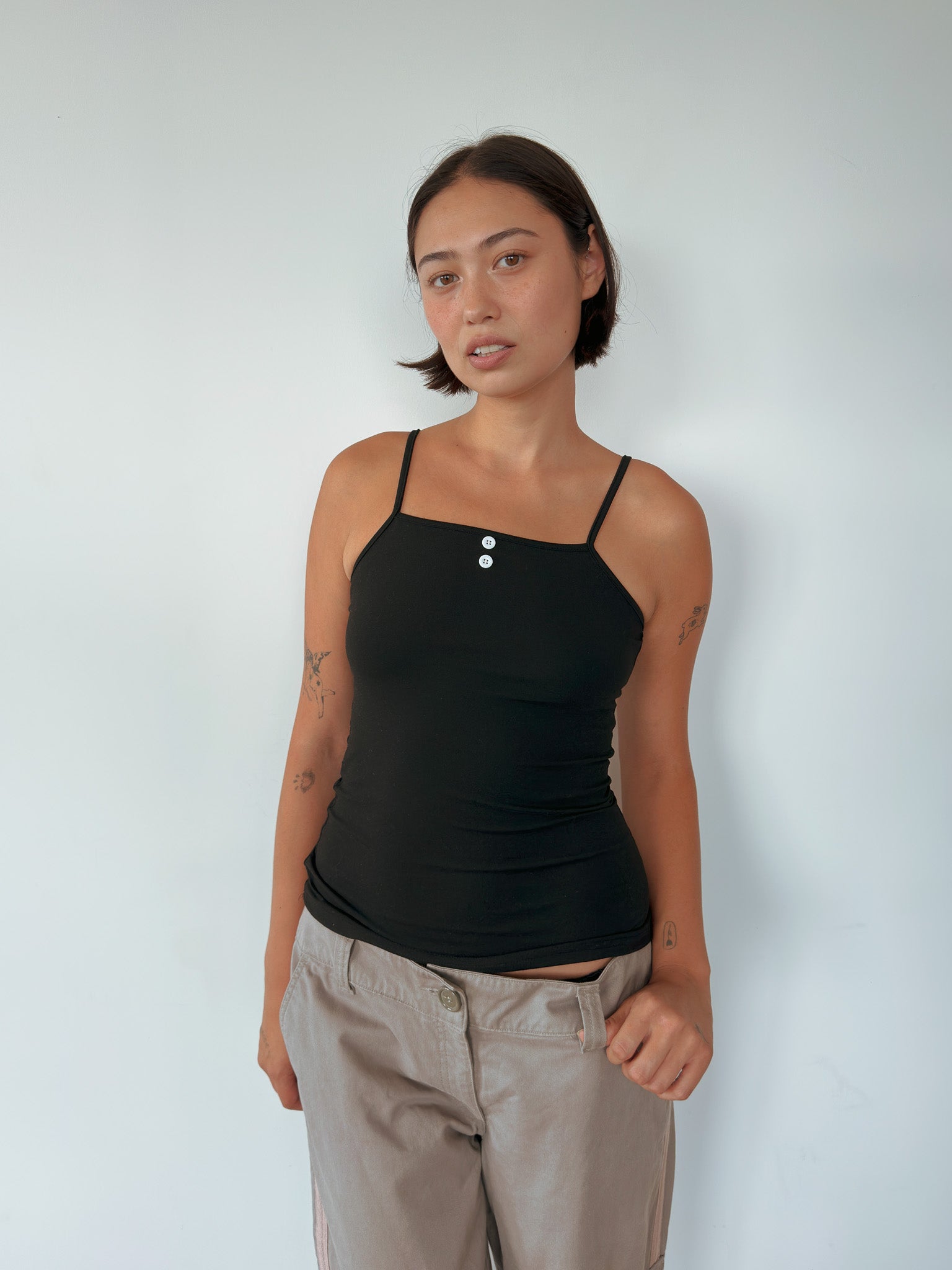 button cami top — size S