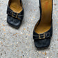 Buckle Mules with Block Heel - UK Size 4 | EU 37