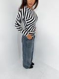 slouchy stripe top — size s
